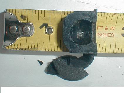 Exploded view of Dodge Omni shifter rod bushing