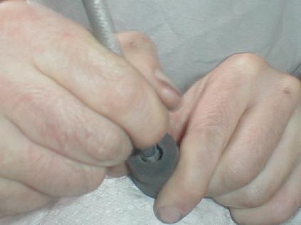 Hollowing out bushing with file end